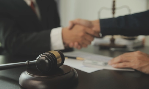 Bridgewater Elder Law Attorney shaking elderly client's hand