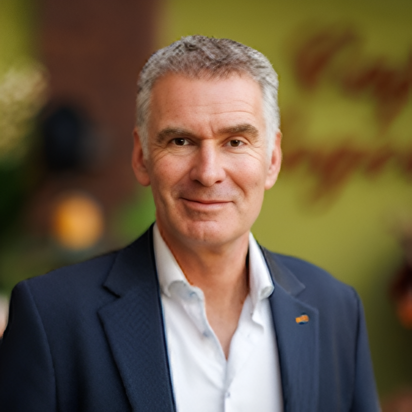 Portrait of keynote speaker at Academy event